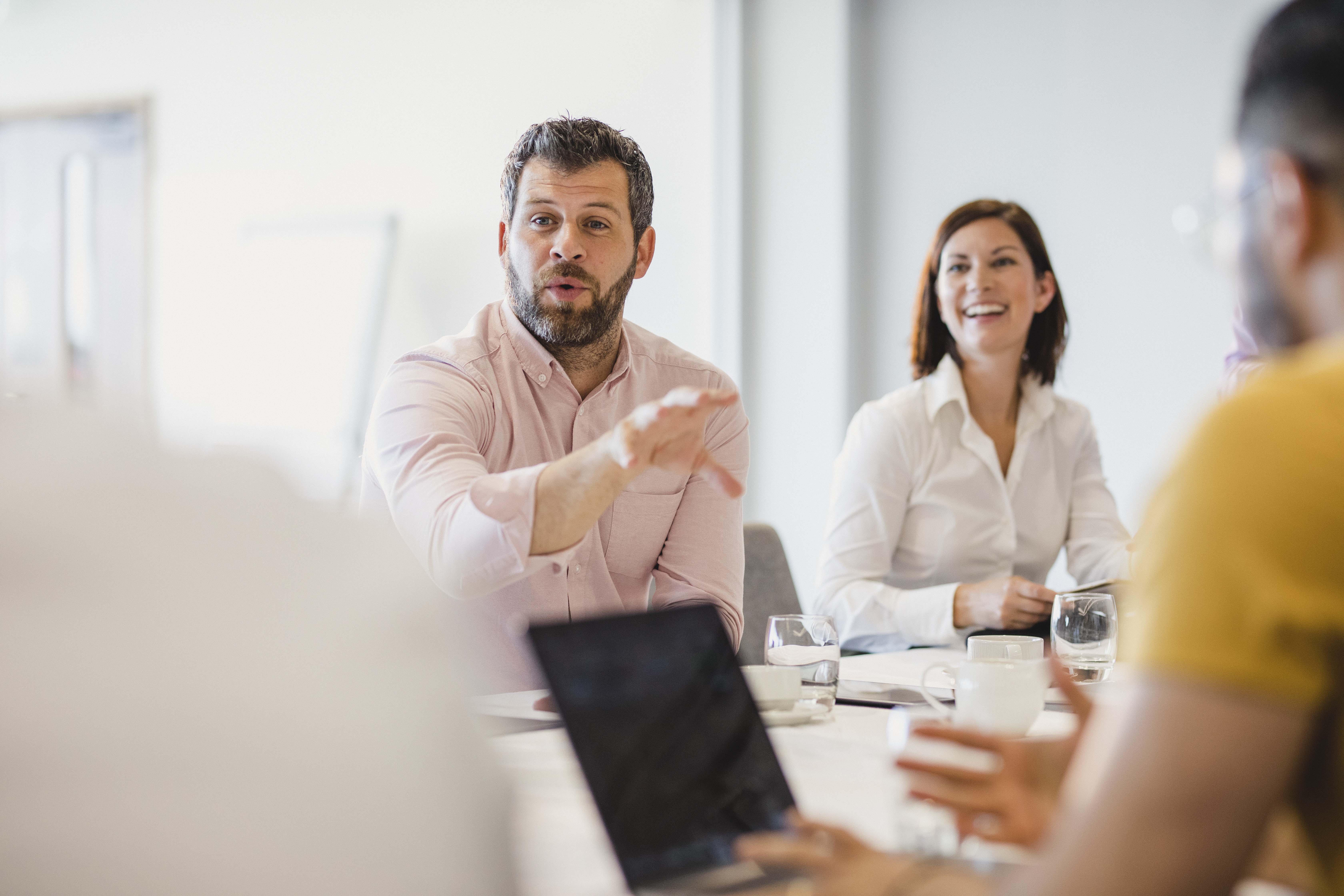 meeting with colleagues