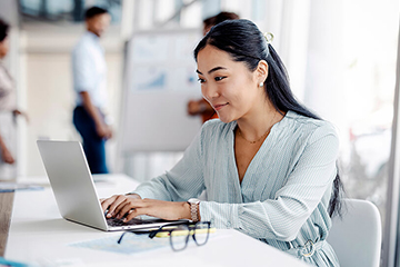 Woman on computer