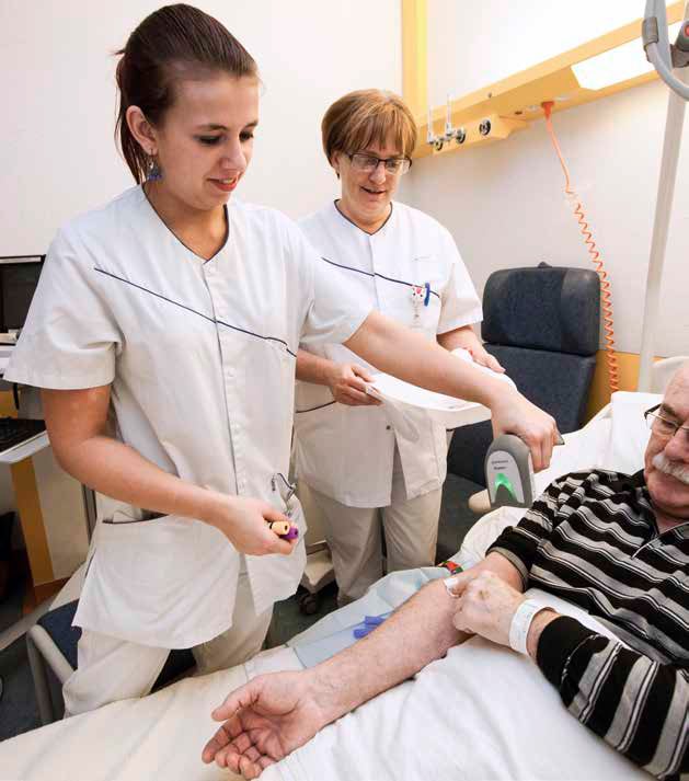 Scannen des Patientenarmbands