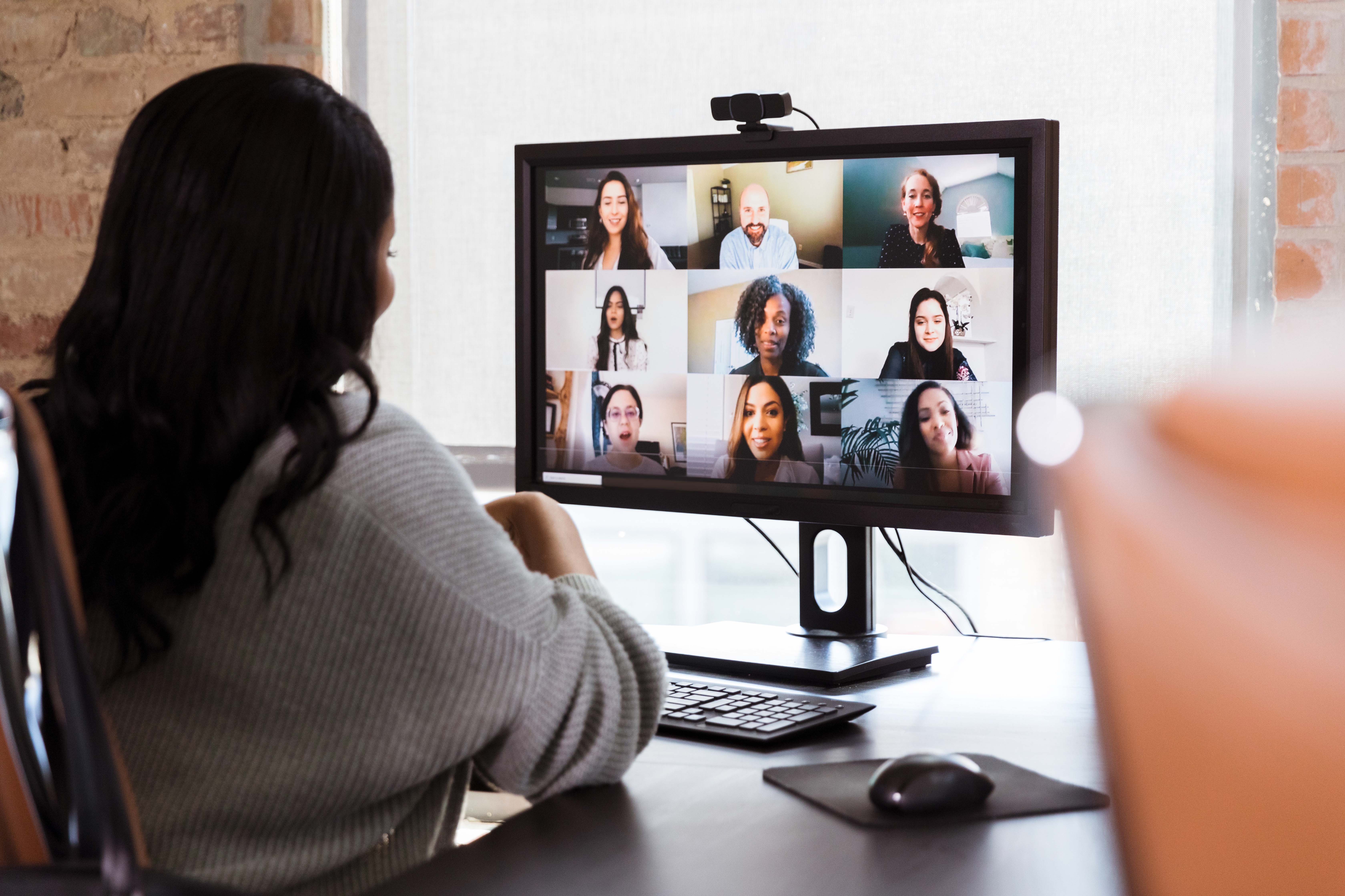 Virtual Teams meeting on screen