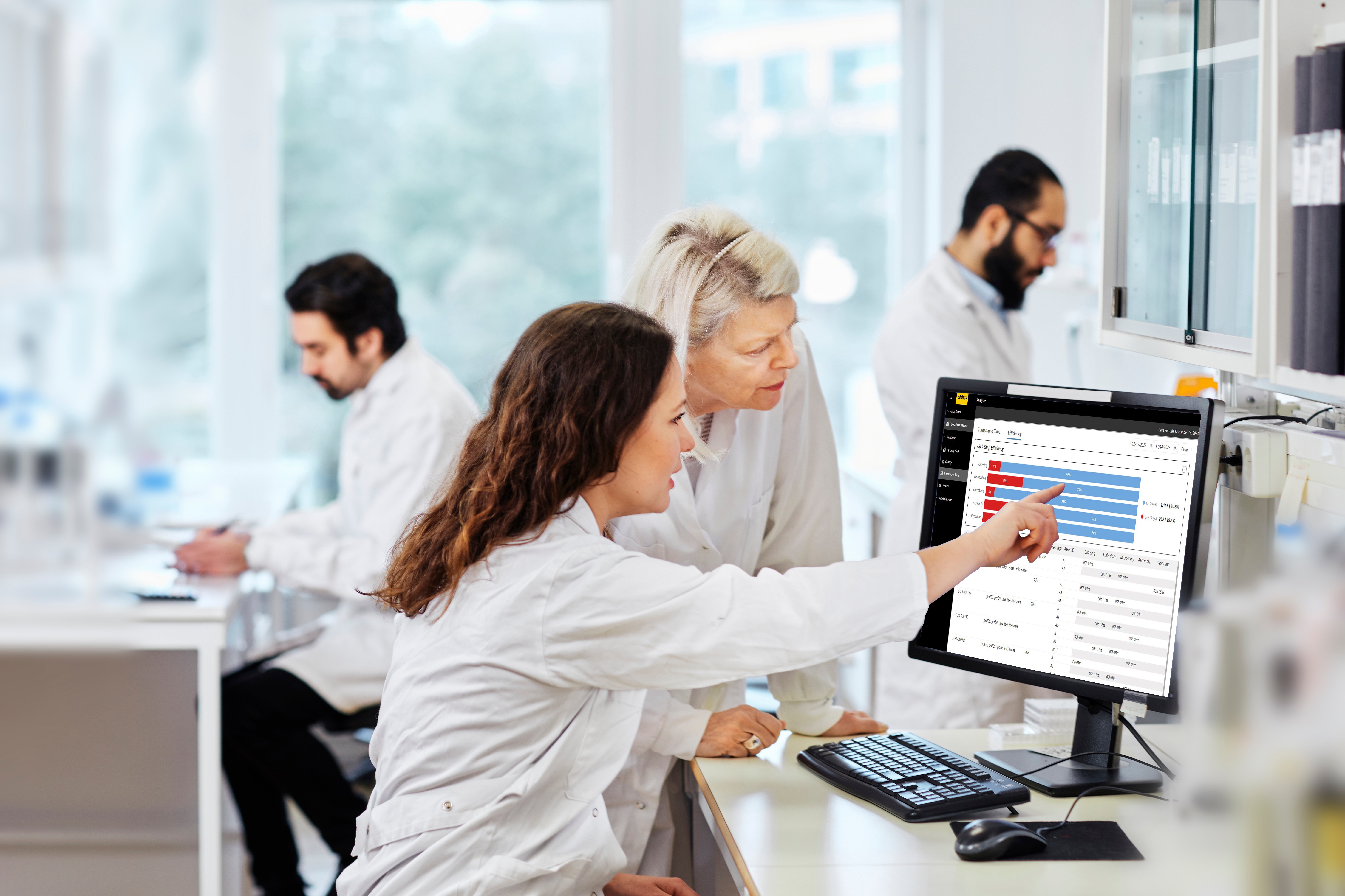 Women working in laboratory