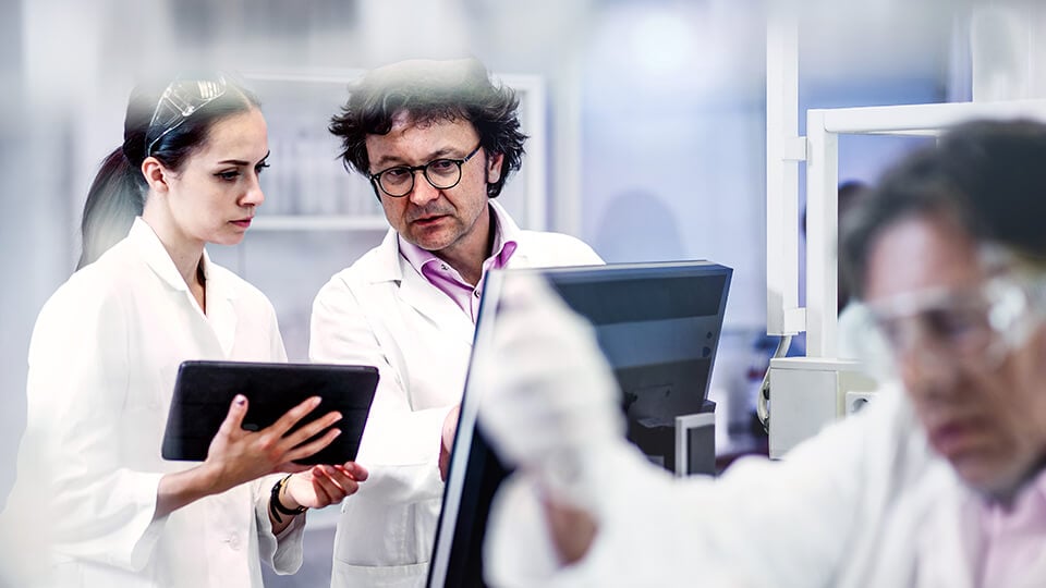 Scientists working at the laboratory